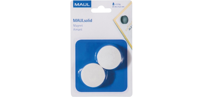Magnetic Maul Solid, 38 mm, 2.5 kg, blister pack of 2 pieces, white