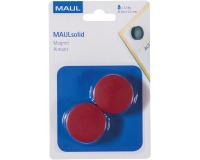 Maul Aimant Solid, 38 mm, 2,5 kg, blister de 2 pièces, rouge