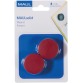 Maul Aimant Solid, 38 mm, 2,5 kg, blister de 2 pièces, rouge