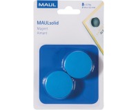 MAUL magneet Solid, 38 mm, trekkracht  2,5 kg, blister van 2 stuks, blauw