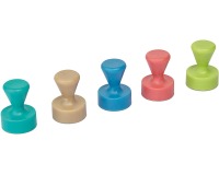 MAUL Aimant néodyme forme quille, Ø12mm, blister 1,5kg, 10 pces, assortis, pour tableau blanc