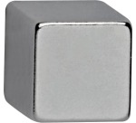 Neodymium magnet MAUL cube 10x10x10mm 3.8kg nickel-plated 4 pieces