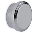MAUL O-Neodym-Magnet, Ø16mm, 5kg, Blister 1Stk, hellsilber, für Glas und Whiteboard