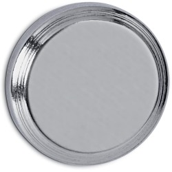 MAUL Aimant O-néodyme, Ø16mm, 5kg, blist 1pc, argent clair, pour le verre et le tableau blanc