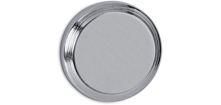 MAUL O-Neodym-Magnet, Ø16mm, 5kg, Blister 1Stk, hellsilber, für Glas und Whiteboard