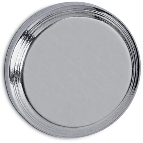 MAUL neodymium schijfmagneet, 16 mm, trekkracht 5 kg, voor glas- en whitebord, zilver, blister van 1 stuk