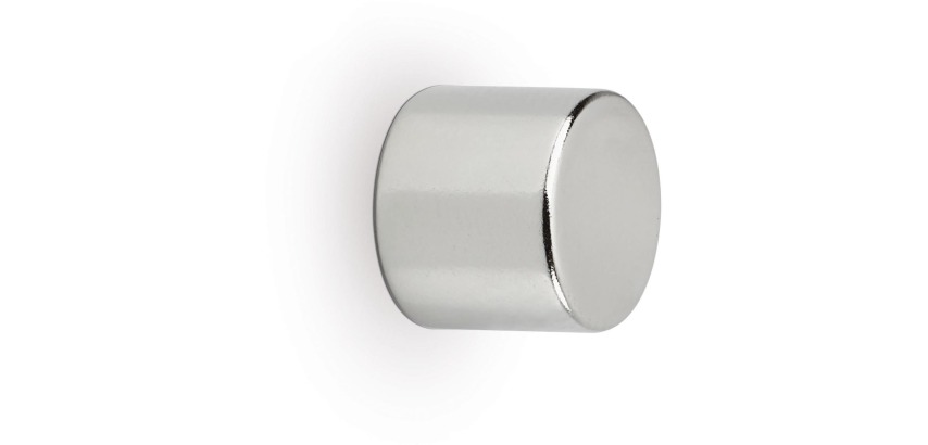 MAUL magnet disc neodymium, ft 10 x 10 mm, resistance 4 kg, silver, blister pack of 10 pieces