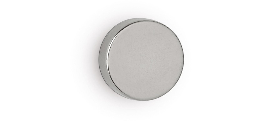 MAUL Aimant O-néodyme, Ø15x5mm, 4,5kg, blist 4pcs, argent clair, pour tableau blanc