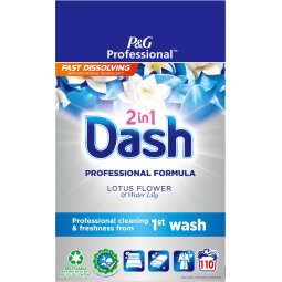 Dash Professional waspoeder 2-in-1 lotus en lelie, doos van 6,6 kg