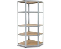 Avasco étagère Strong Corner, ft 176 x 75 x 40 x 50 cm, 5 tablettes, galvanisé