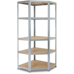 Avasco étagère Strong Corner, ft 176 x 75 x 40 x 50 cm, 5 tablettes, galvanisé