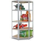 Avasco Strong Corner shelf, 176 x 75 x 40 x 50 cm, 5 shelves, galvanized