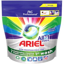 Ariel Professional wasmiddel All-in-1 Color, pak van 45 capsules