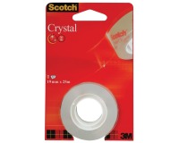 Scotch Plakband Crystal ft 19 mm x 25 m, blister met 1 rolletje