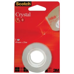 Scotch Plakband Crystal ft 19 mm x 25 m, blister met 1 rolletje