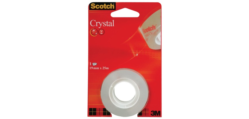 Scotch Crystal Adhesive Tape ft 19 mm x 25 m, blister with 1 roll