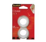 Scotch Crystal Adhesive Tape, ft 19 mm x 7.5 m, pack of 2 rolls