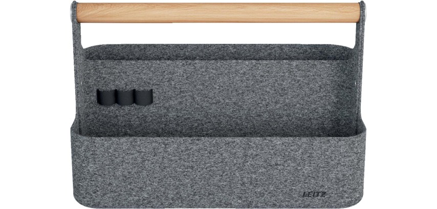 Leitz tragbarer Schreibtisch-Organizer, mit Griff, Filz, grau
