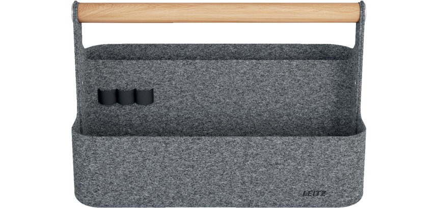 Leitz draagbare bureau organizer, met handvat, vilt, grijs