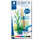 Staedtler crayon aquarelle, boîte métallique avec 12 crayons