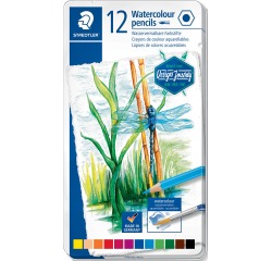 Staedtler aquarel potlood, metalen doos met 12 kleuren