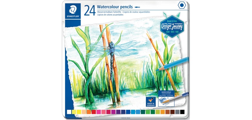 Staedtler crayon aquarelle, boîte métallique avec 24 crayons