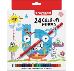 Crayon de couleur Bruynzeel Kids set 24 couleurs