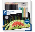 Crayon de couleur Staedtler Design Journey Black and White 17 pièces