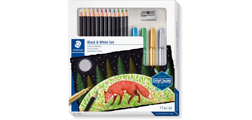 Kleurpotlood Staedtler Design Journey Black & White 17-delig
