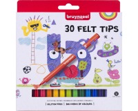 Bruynzeel viltstiften, etui met 30 stuks