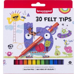Bruynzeel viltstiften, etui met 30 stuks