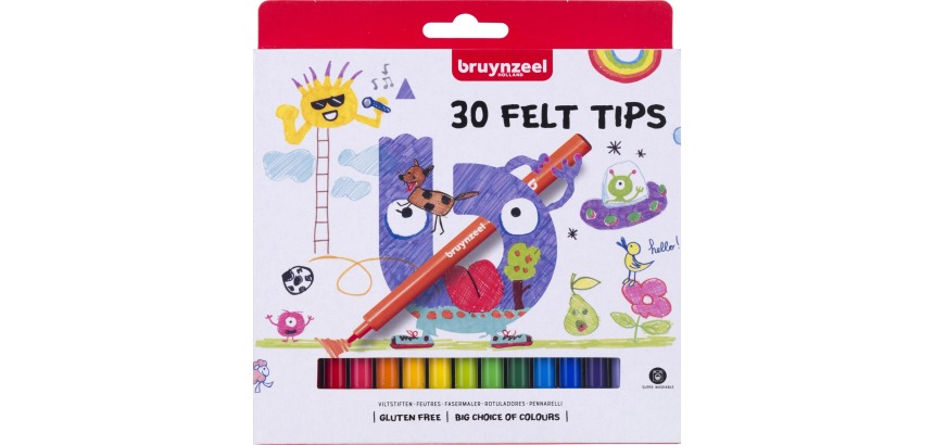 Bruynzeel feutres, étui de 30 pièces