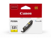 Canon cartouche d'encre CLI-531, 515 pages, OEM 6121C001, jaune