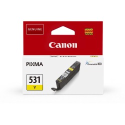 Canon cartouche d'encre CLI-531, 515 pages, OEM 6121C001, jaune