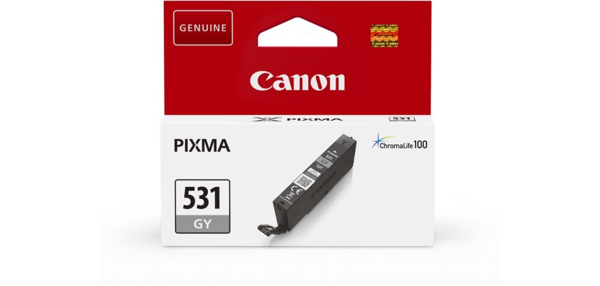 Canon cartouche d'encre CLI-531, 515 pages, OEM 6122C001, gris