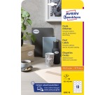 Avery Zweckform oval labels, 63.5 x 42.3 mm, white, permanent adhesive, 180 labels, 10 sheets