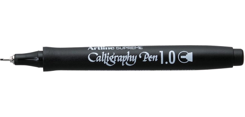 Artline Supreme Calligraphy Pen Marker, 1.0 mm, black