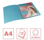 Esselte Colour'Breeze classeur à anneaux, 4 anneaux, PP, ft A4, avec farde souple, bleu