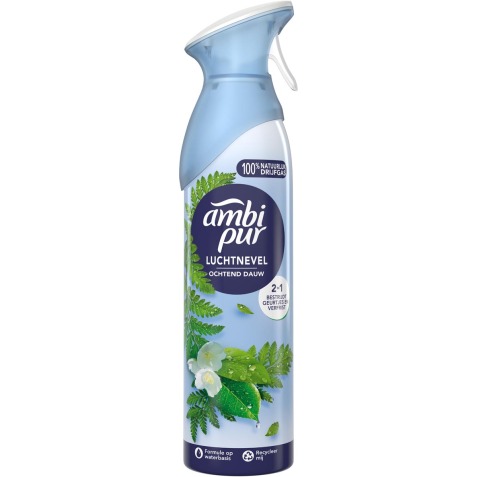 Ambi Pur luchtverfrisser ochtend dauw, spray van 185 ml