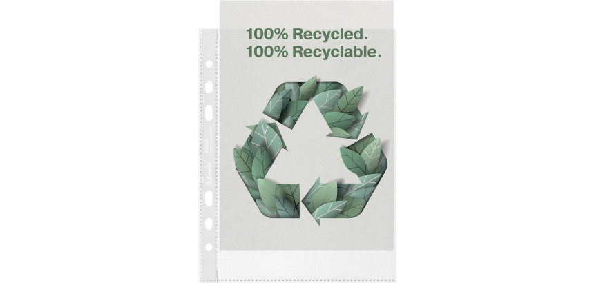 Esselte geperforeerde showtas, 100 % gerecycleerd, ft A5, 70 micron, doos van 100 stuks