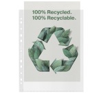 Esselte premium punched pocket, 100% recycled, A4 maxi size, 100 microns, box of 100 pieces