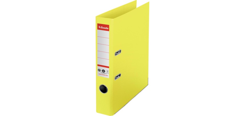 Esselte No.1 classeur à levier, A4, dos de 5 cm, jaune