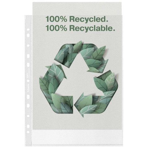 Esselte geperforeerde showtas, 100 % gerecycleerd, ft A4, 70 micron, doos van 20 stuks