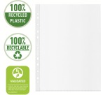 Esselte perforated pocket, 100% recycled, A4 size, 70 microns, box of 20 pieces