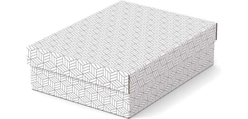 Esselte Home boîte à archives/cadeau,  ft 26,5 x 36 x 10 cm, blanc, paquet de 3 pièces