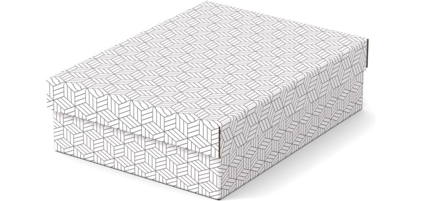 Esselte Home archive/gift box, size 26.5 x 36 x 10 cm, white, pack of 3 pieces