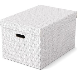 Esselte Home boîte à archives,  ft 35,5 x 51 x 30,5 cm, blanc, paquet de 3 pièces