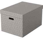 Esselte Home storage box, size 35.5 x 51 x 30.5 cm, grey, pack of 3 pieces