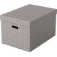 Esselte Home storage box, size 35.5 x 51 x 30.5 cm, grey, pack of 3 pieces