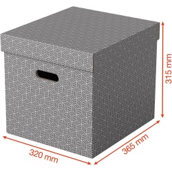 Cube de rangement Esselte Home 320x315x365mm gris 3 pièces